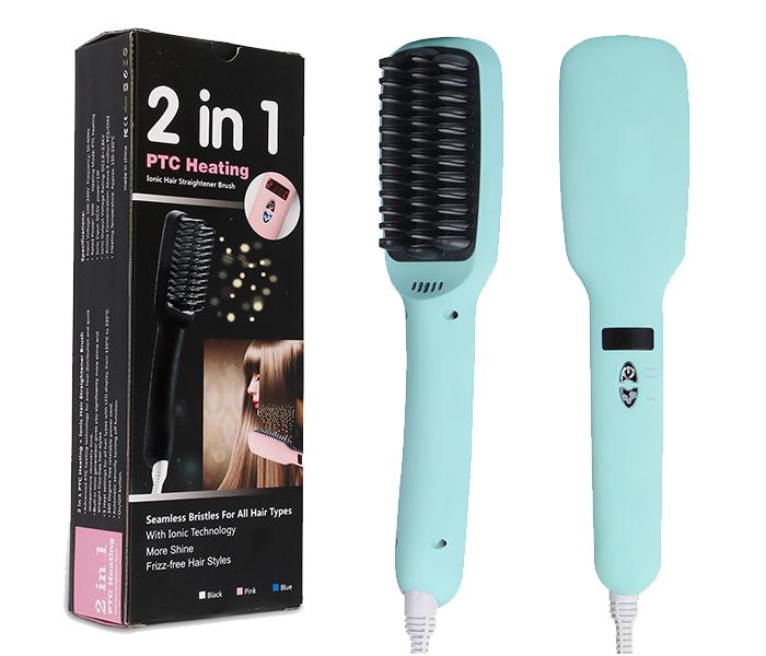 2-in-1 PTC Heating Ionic Hair Straightener Brush - Zoom Image 3