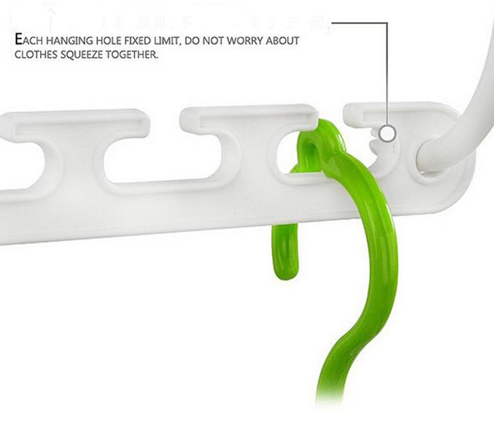 As Seen on TV 3D Space Saving Magic Cloth Hanger with Hook Closet Organizer - White - Zoom Image 2