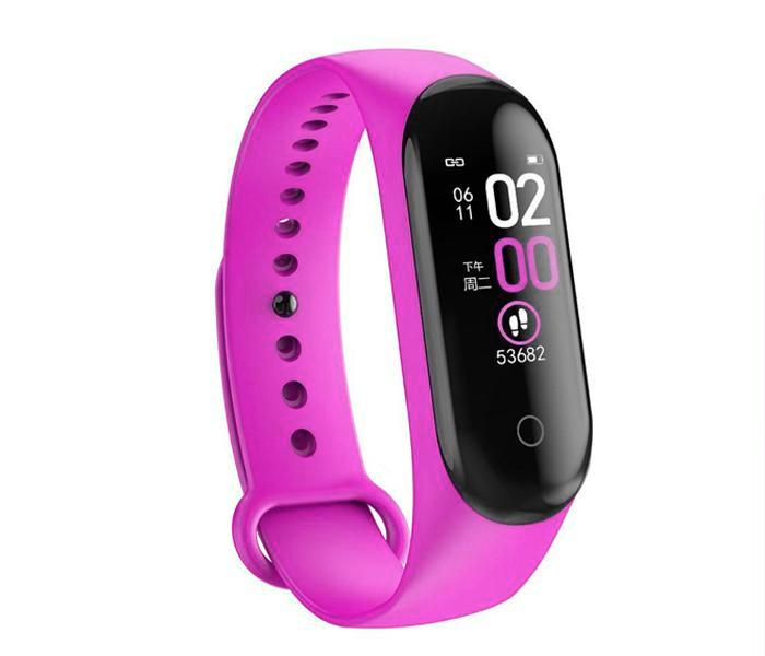  Smart Bluetooth Sports Bracelet Fitness Band With Heart Rate Monitor For Android & iOS for Zen M4 - Purple - Zoom Image