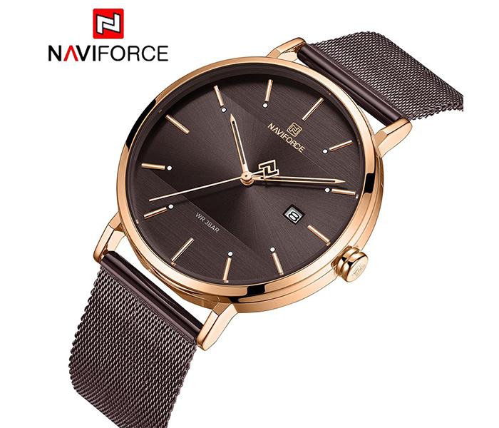 Naviforce NF3008 Luxury Business Class Watch for Female - Brown - Zoom Image 2