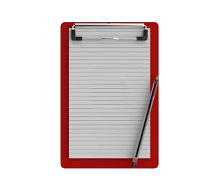 Maxi CBA4RD A4 Clip Board - Red - Zoom Image