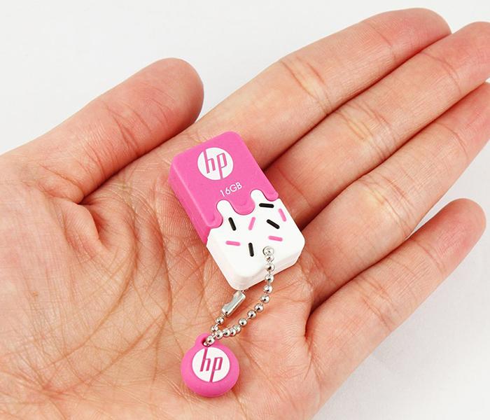 HP V178B 8GB Ice Cream Shape USB Flash Drive with Keychain - Pink - Zoom Image 4