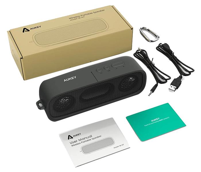 Aukey SK-M7 Wireless Bluetooth Portable Stereo Speaker - Black - Zoom Image 3