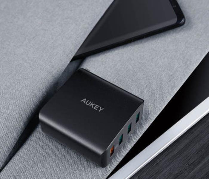 Aukey PA-T18 Amp 4 Port Wall Charger with Quick Charge 3.0 - Black - Zoom Image 2