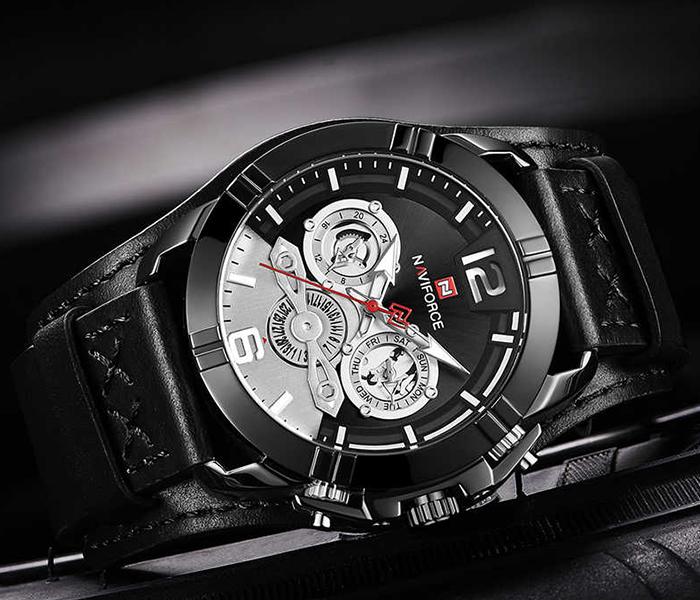 Naviforce NF9162 Luxury Brand Waterproof Sport Watch for Men - Black - Zoom Image 5