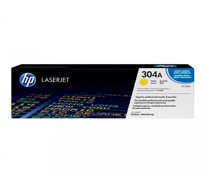 HP 304A CC532 Original LaserJet Toner Cartridge - Yellow - Zoom Image