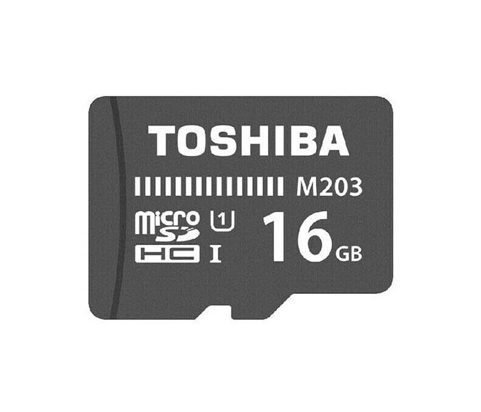 Toshiba THN-M203K0160E4 16GB Class 10 100MBs MicroSD Card without Adaptor, Black - Zoom Image 1