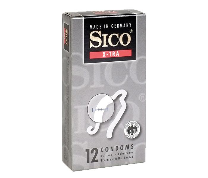 Sico X-Tra Condoms Pack - 12 Pieces, Grey - Zoom Image