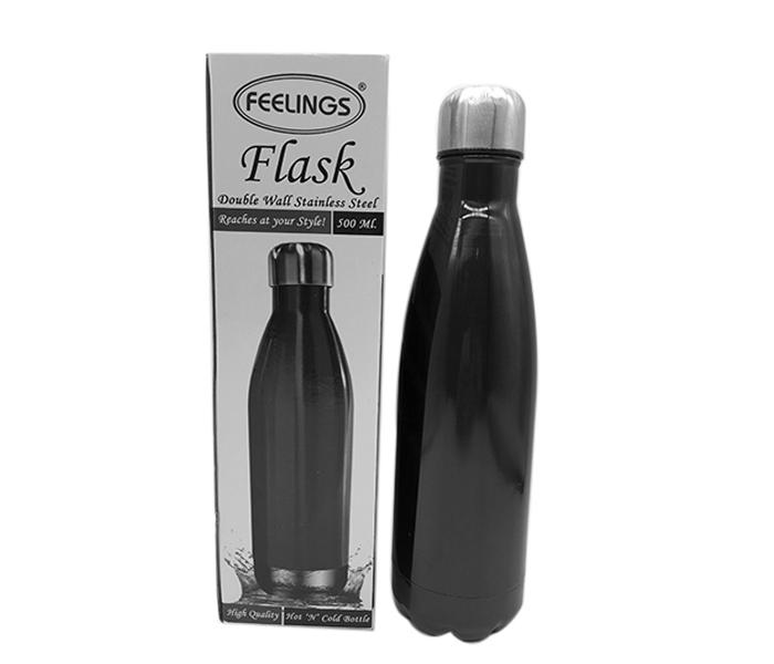 Epsilon EN4781 500ml Stainless Steel Vacuum Bottle - Black - Zoom Image