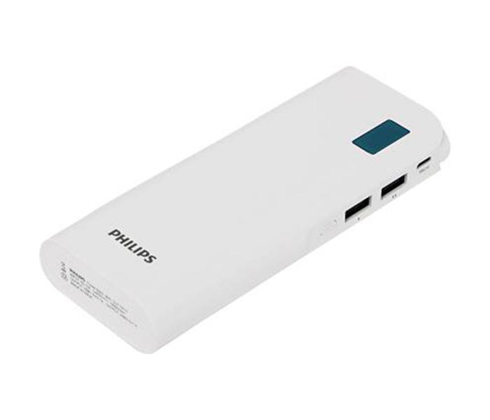 Philips DLP10016 10000mAH Lithium-ion Power Bank with LED Display - White - Zoom Image 2