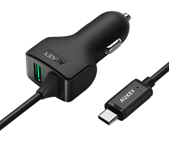 Aukey CC-Y4 USB-C Dual Port Car Charger - Black - Zoom Image 3