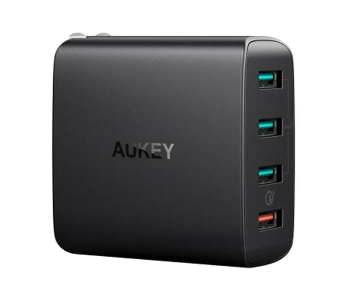 Aukey PA-T18 Amp 4 Port Wall Charger with Quick Charge 3.0 - Black - Zoom Image 1