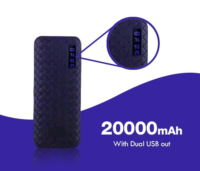 HNS-1 Portable Power Bank Dual USB 20000mAh - Blue - Zoom Image 2