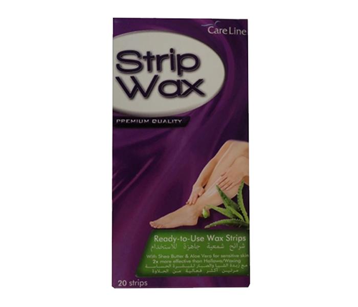 Care Line Aloe Vera Ready To Use Wax Strips - 20 Pieces - Zoom Image