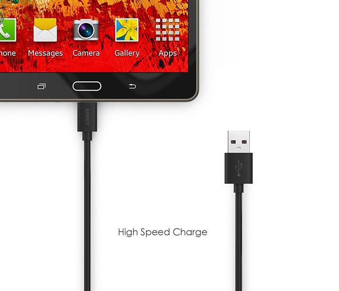 AUKEY CB-D9 2m Micro USB Cable - Black - Zoom Image 4