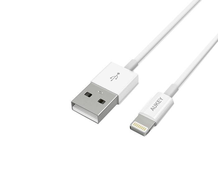 AUKEY CB-D8 20cm MFI Apple Lightning Cable - White - Zoom Image 5