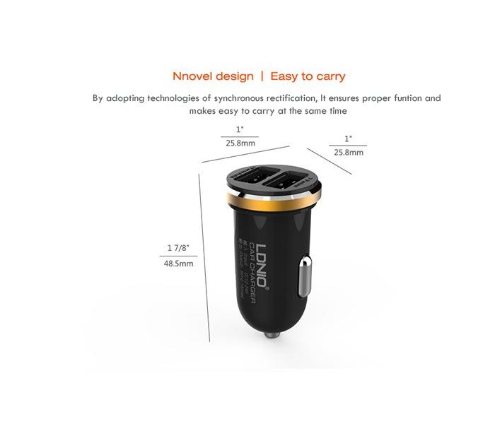 LDNIO 2 USB 5V-2.1A Quick Car Charger (Dual Port) - Zoom Image 6