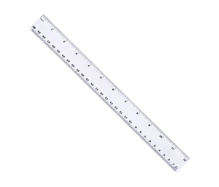 Panda PLR30 30cm Plastic Ruler - Clear - Zoom Image 1