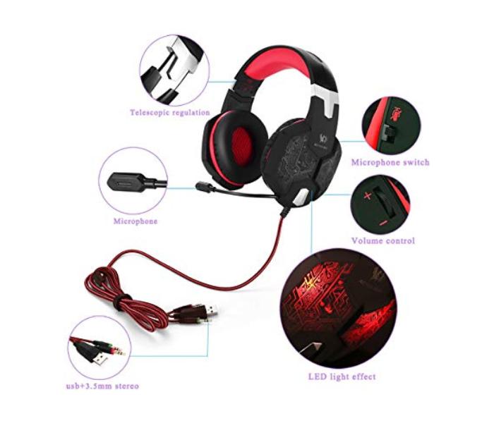 KOTION EACH G1000 HEADPHONE - RED - Zoom Image 4