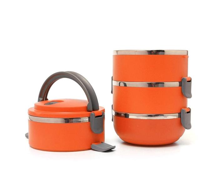 Portable Cute 4 Layers Leak-Proof Stainless Steel Thermal Lunch Box Picnic Food Storage Container Orange - Zoom Image 3