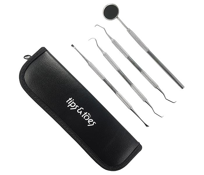 Tips & Toes TT-0278 4 Pieces Stainless Steel Oral Care Set - Silver - Zoom Image 2