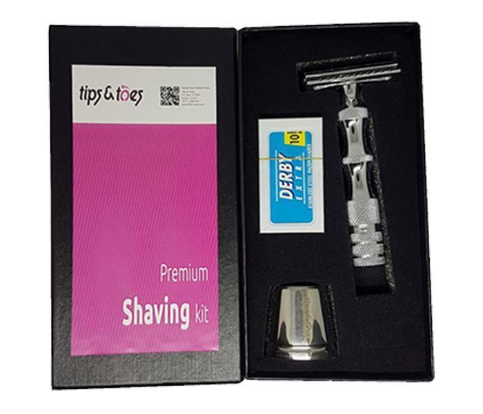 Tips & Toes TT-0721 Double Edge Safety Razor Premium Kit - Mirror Polish - Zoom Image 3