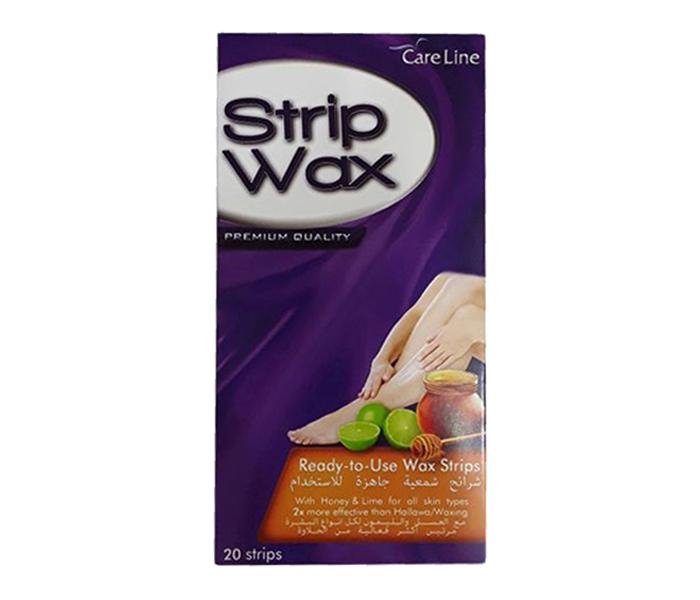 Care Line Honey & Lime Ready To Use Wax Strips - 20 Pieces - Zoom Image