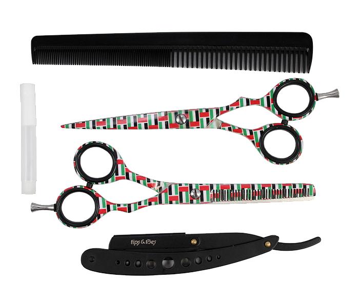 Tips & Toes TT-0733 Combo UAE National Day Professional Hairdresser Scissors Set - Zoom Image 2