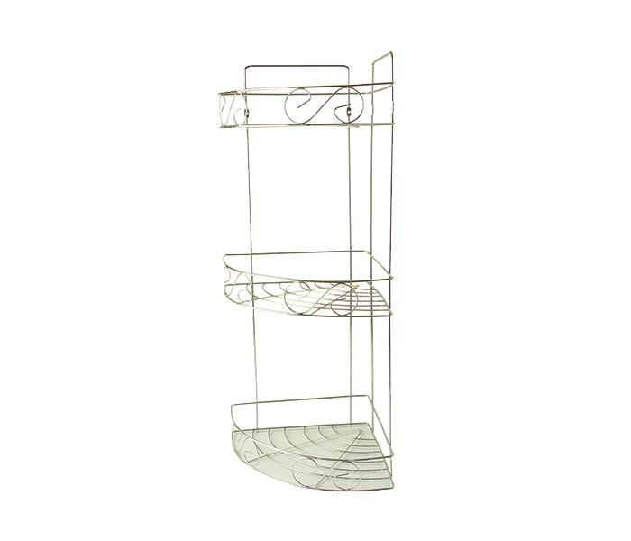 Taqdeer RSS-4527 3 Layer Stainless Steel Bathroom Corner Rack - Silver - Zoom Image 2