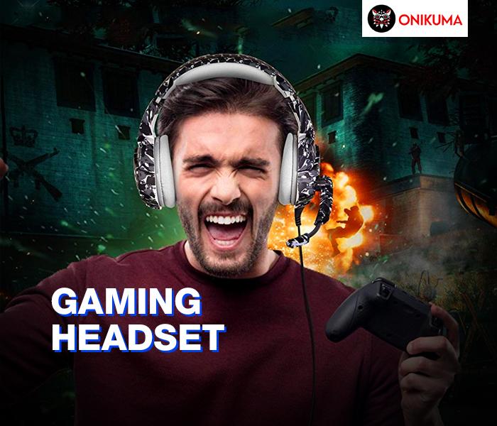 Onikuma K5 Gaming Headphone with Mic, Xbox one, Noise Canceling Earpads - ARMY BLACK - Zoom Image 1