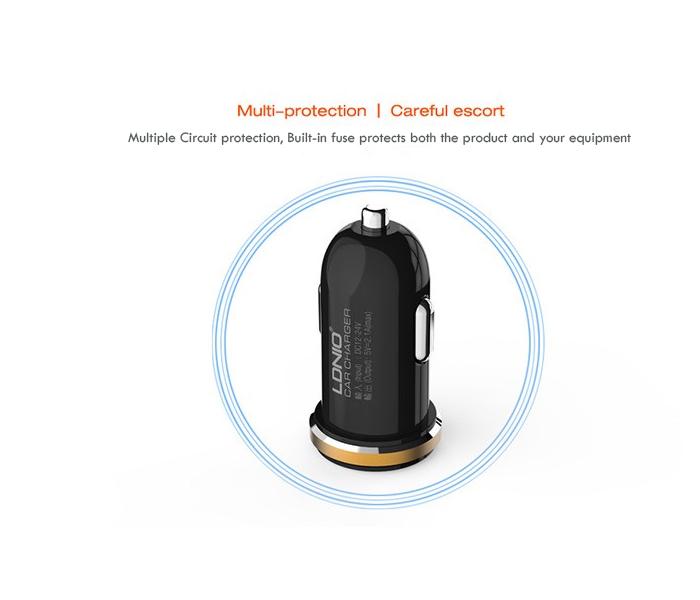 LDNIO 2 USB 5V-2.1A Quick Car Charger (Dual Port) - Zoom Image 5