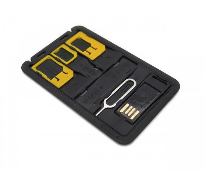 Trands TR-SM316 4-in-1 SIM Card Adapter- Black - Zoom Image 3