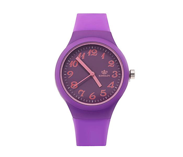 RINNADY - Jelly Silicone Women's Wrist Analog Watch - Purple - Zoom Image 3