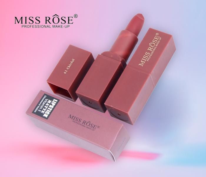 Miss Rose 7301-035M48 Matte Finish Velvet Waterproof Lipstick 41 Chicful - Zoom Image 1