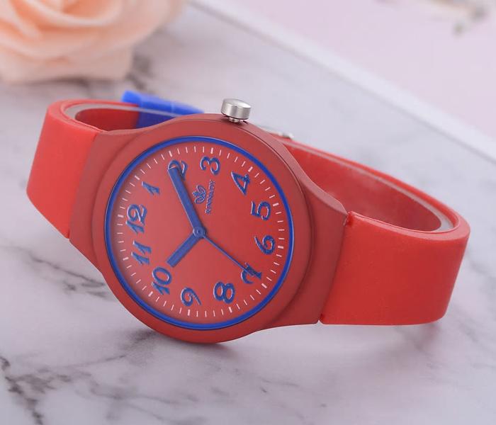 RINNADY - Jelly Silicone Women's Wrist Analog Watch - Red - Zoom Image 3