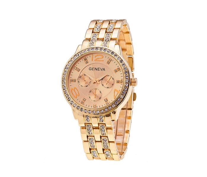 Geneva Classic Round Analog Watch For Women - Gold - Zoom Image 3