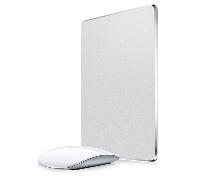 Trands TR-MP477 Aluminium Mouse Pad with Rubberised Base for PC - Silver - Zoom Image 3