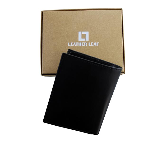 Leather Leaf LL-104 Genuine Leather Wallet for Men - Black - Zoom Image 4