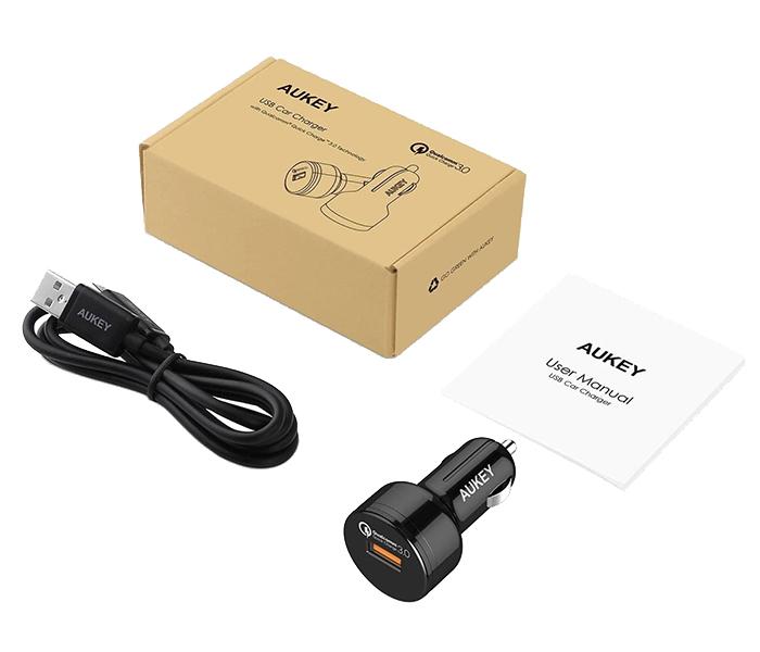 AUKEY CC-T12 USB Car Charger with Qualcomm Quick Charge 3.0 - Black - Zoom Image 5