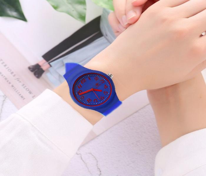 RINNADY - Jelly Silicone Women's Wrist Analog Watch - Blue - Zoom Image 3