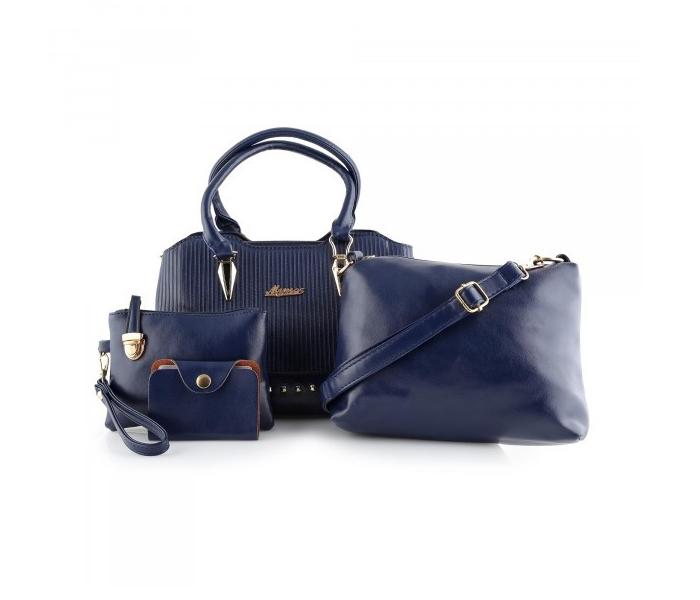 MYNES Leather Satchel Set 4 Bags - ACE-17-BLUE - Zoom Image 2