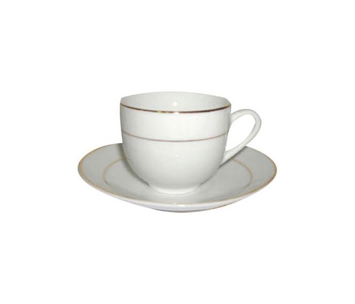 Royalford RF4118CS Porcelain Coffee Cup and Saucer - 6 Pieces - Zoom Image