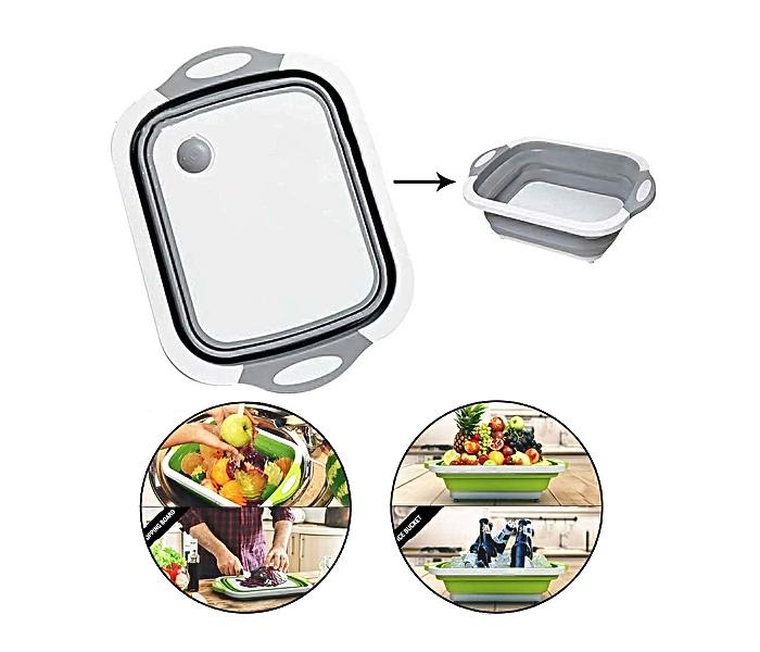 Multi-function Sink Cutting Board with Dish Tub Foldable Dish Tub - Portable Washing Basin, Drain Food Tray 3 In 1 Food Grade - Zoom Image 3