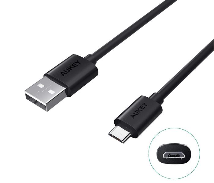 AUKEY CB-D10 20AWG Qualcomm Quick Charge 2.0 & 3.0 Micro USB Cable - 3 Pieces, Black - Zoom Image 5