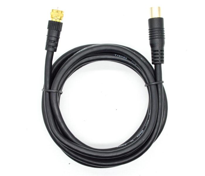 Trands TR-CA914 Coaxial TV Cable Male to RF Male Plug - Black, 2 Meter - Zoom Image 3