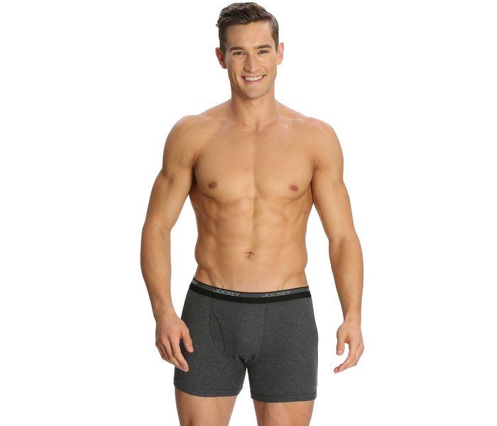 Jockey 8009-0210 Mordern Classic Boxer Brief, Charcoal Melange/XXL - 2 Pieces Pack - Zoom Image 1