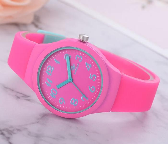 RINNADY - Jelly Silicone Women's Wrist Analog Watch - Pink - Zoom Image 2