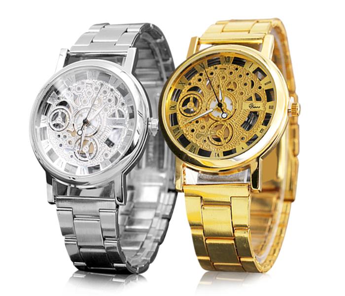 AKM AM05 Analog Quartz Watch Bundle 2pc - Gold & Silver - Zoom Image 6