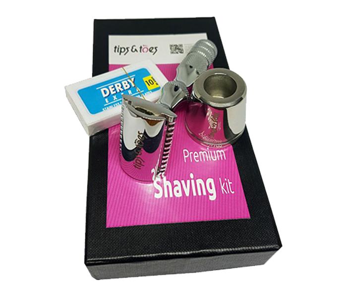 Tips & Toes TT-0721 Double Edge Safety Razor Premium Kit - Mirror Polish - Zoom Image 1