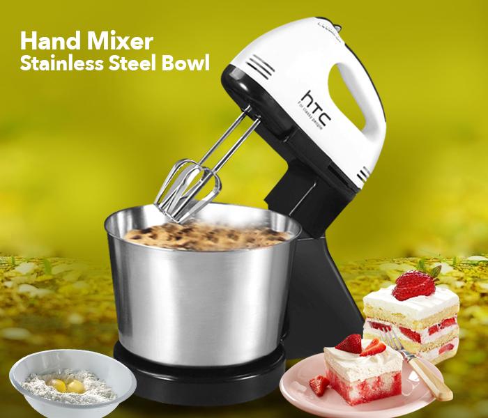 HTC,HTC-677-HM Hand Mixer With Stainless Steel Bowl - Zoom Image 1